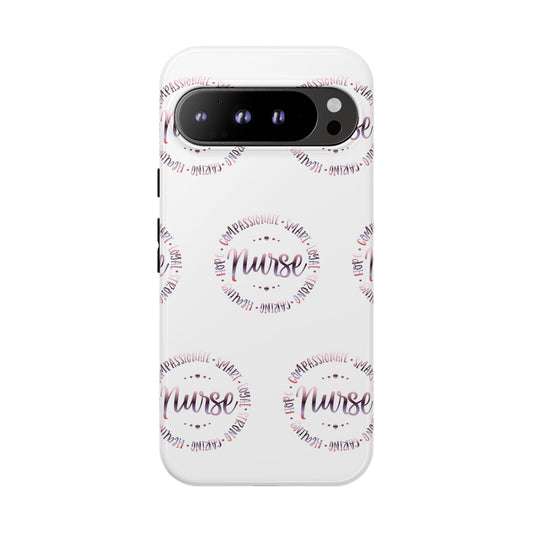 Google Pixel Tough Case - Nurse Circle  - White