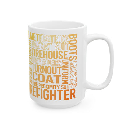 Fire Figther Subway Art color Mug, (11oz, 15oz)