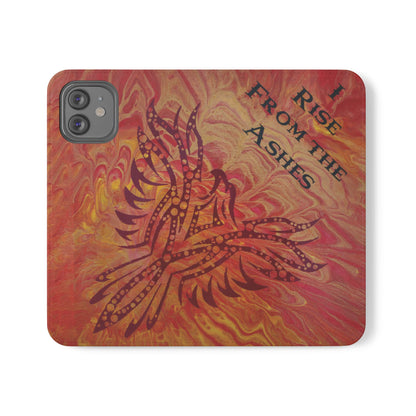 Faux Leather Wallet Phone Case - iPhone & Galaxy - I Rise From the Ashes