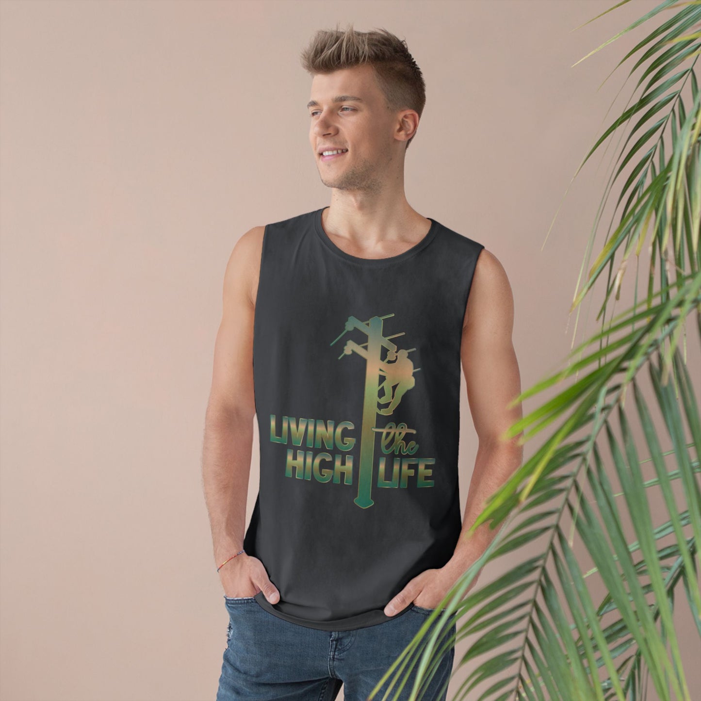 Lineman Tank - living the high life - copper patina