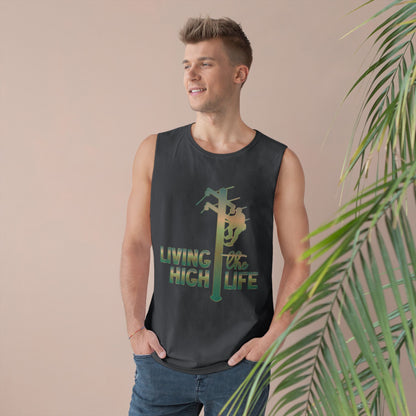 Lineman Tank - living the high life - copper patina