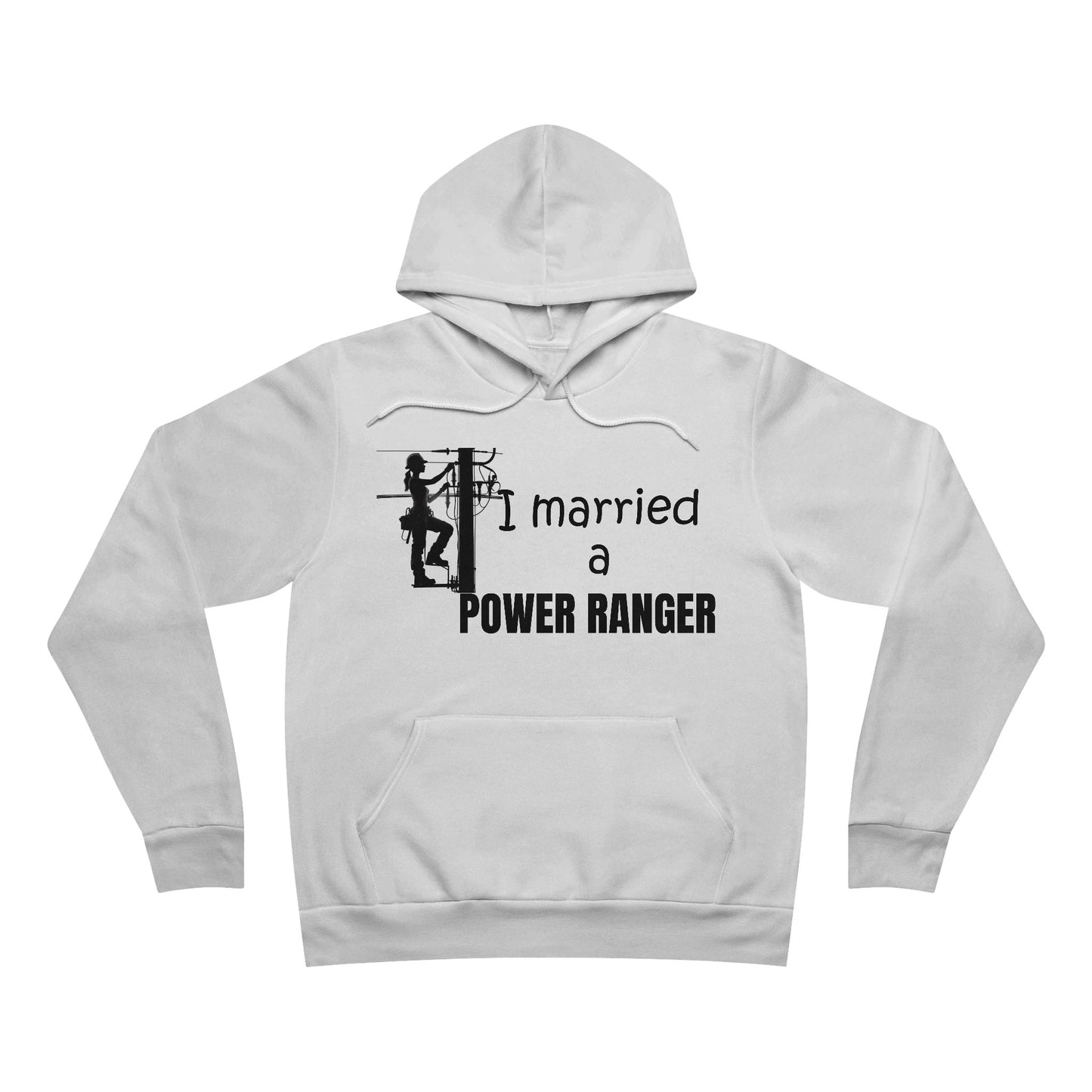 Bella + Canvas Sponge Fleece Hoodie - I Married a Power Ranger (male)