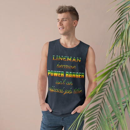Lineman Tank - Power Ranger job title gradient