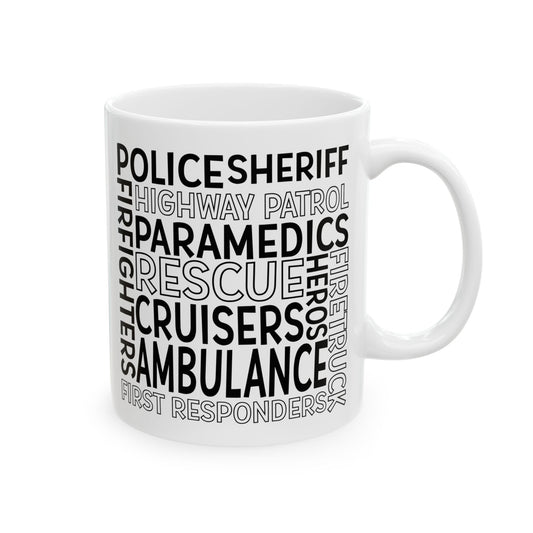 First Responder Subway Art Ceramic Mug, (11oz, 15oz)