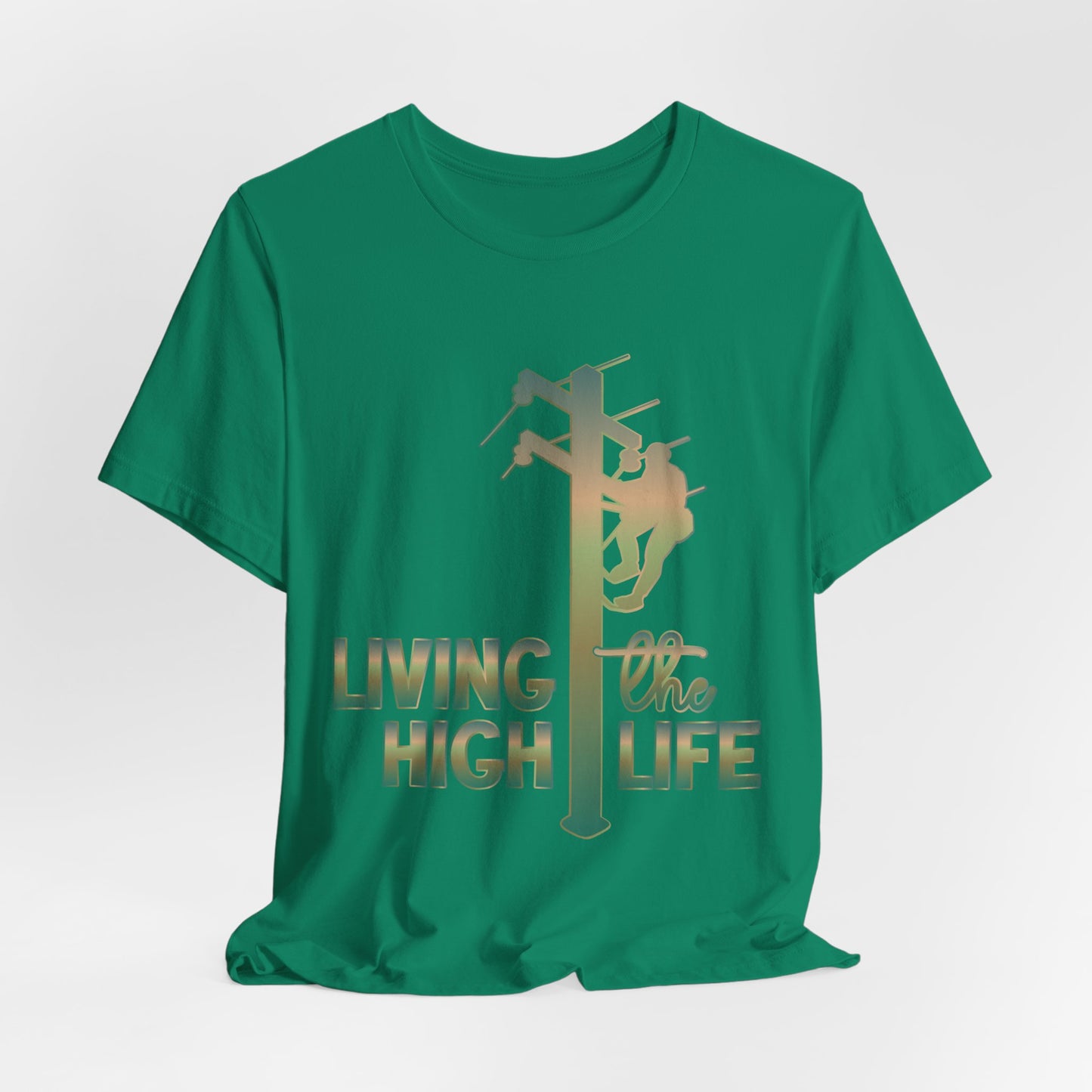 Lineman T-shirt - living the high life - copper patina