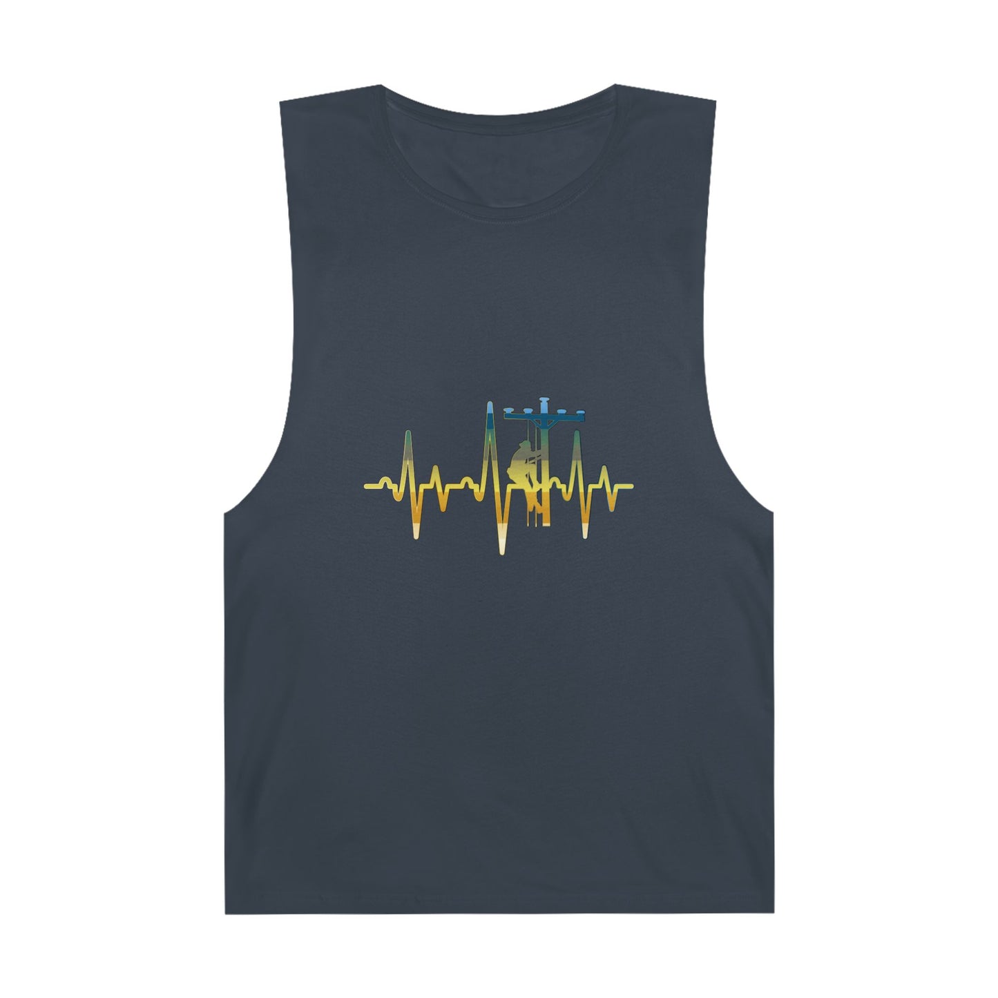 Lineman Tank- Lineman Heartbeat - colored chrome