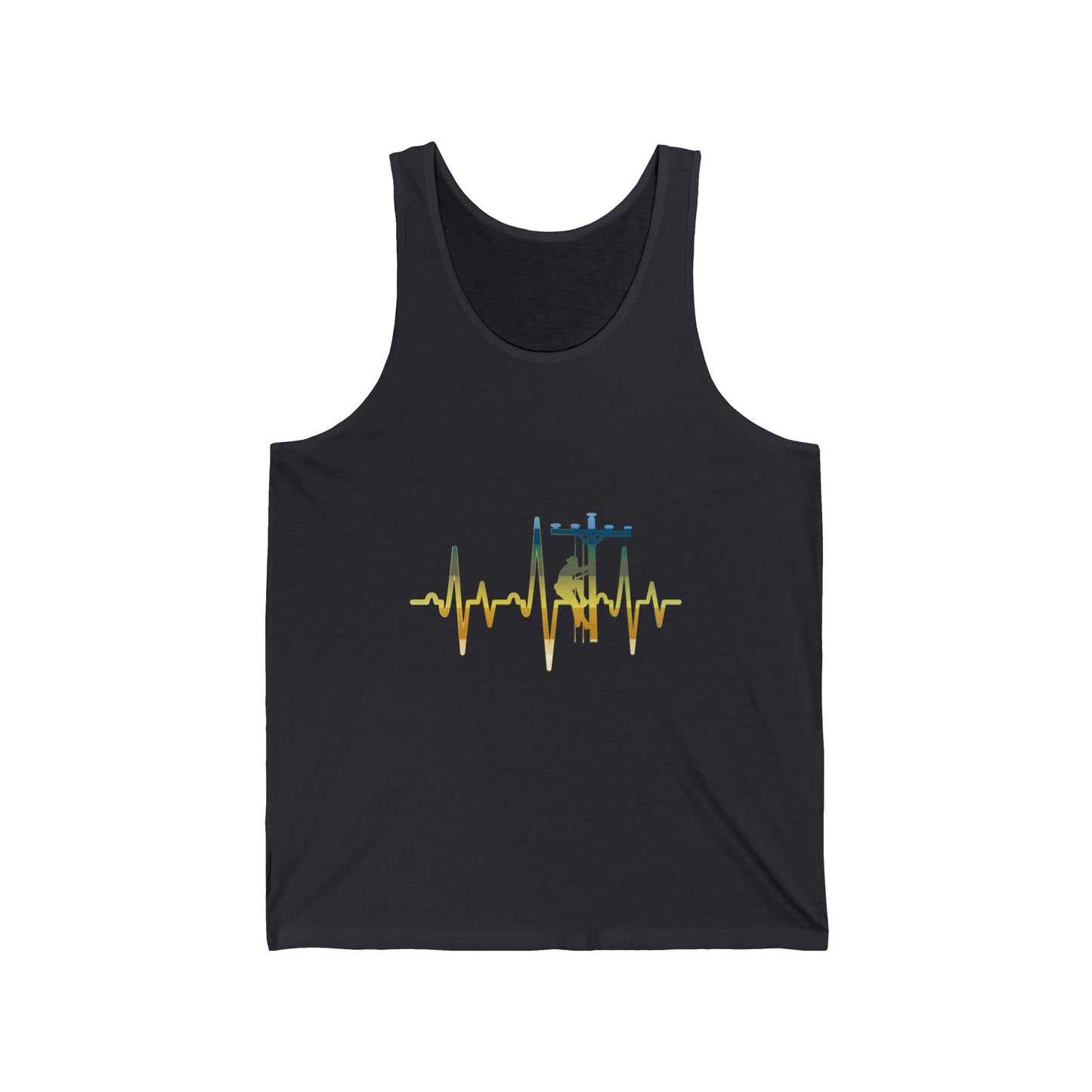 Lineman Tank - Lineman Heartbeat - colored chrome