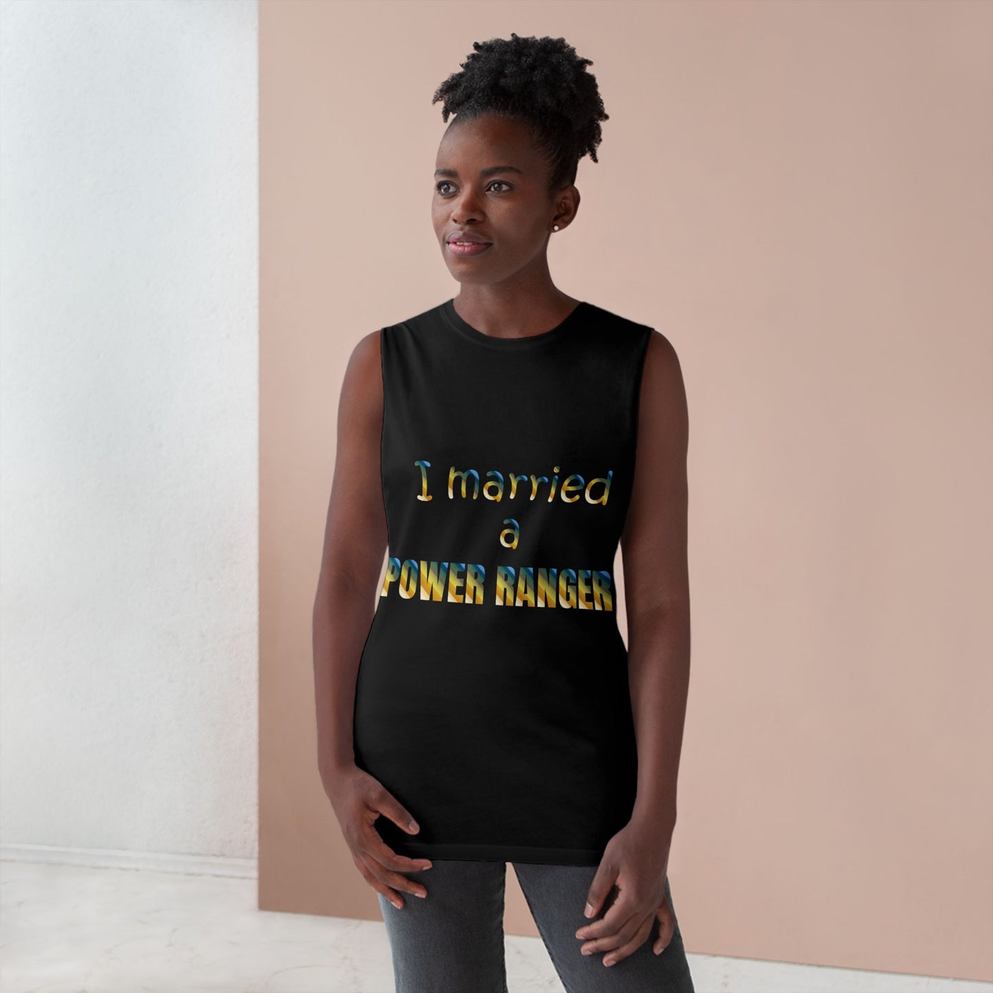 Lineman Tank - Married a Power Ranger colored chrome