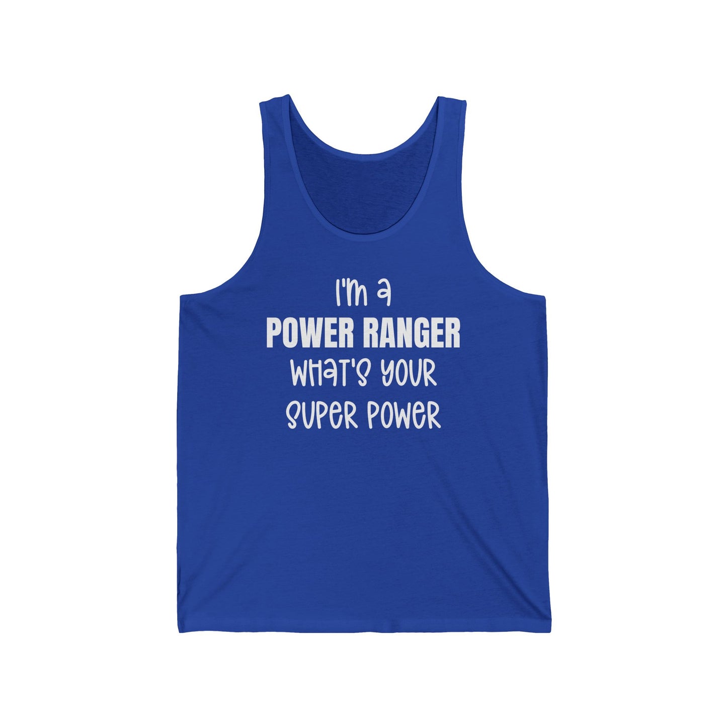 Lineman Tank - power ranger super power white