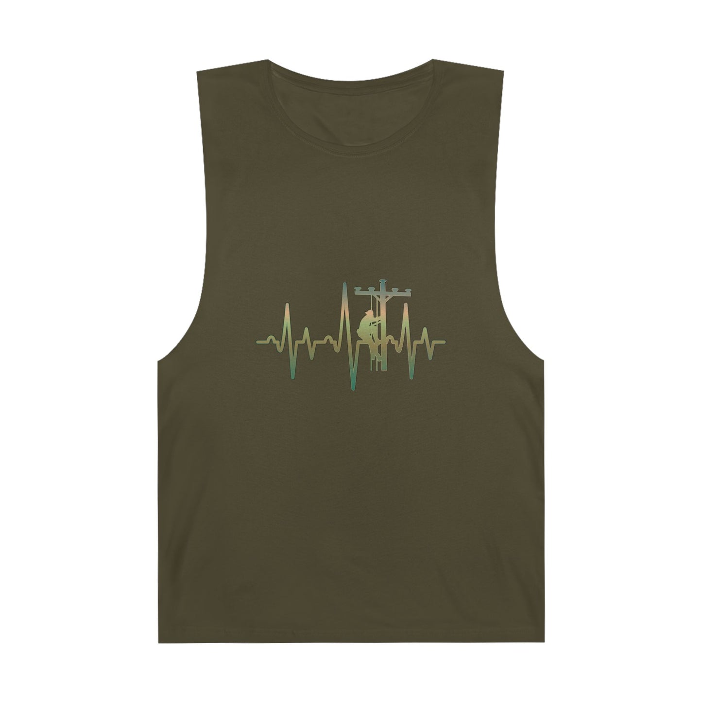 Lineman Tank - Lineman Heartbeat - copper patina