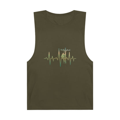 Lineman Tank - Lineman Heartbeat - copper patina