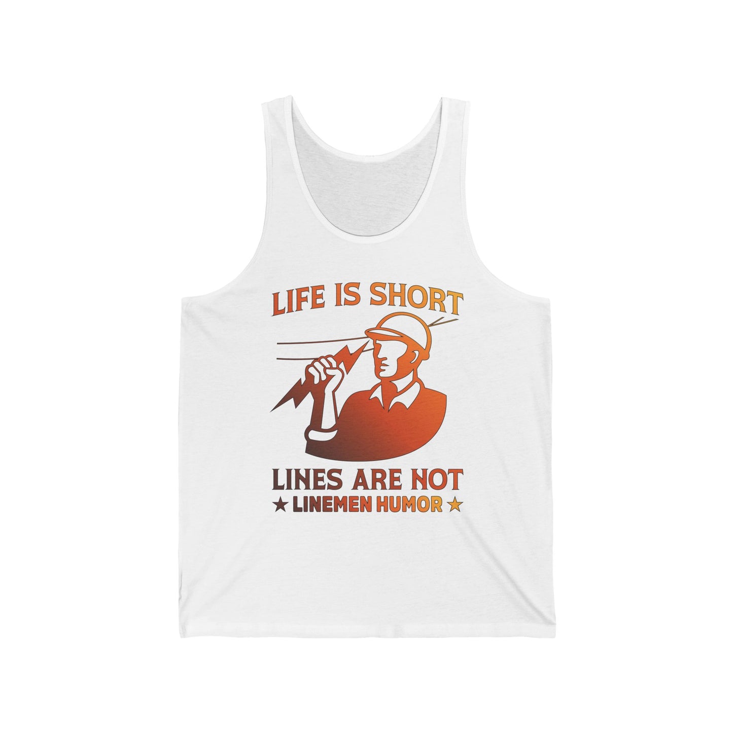 Lineman Tank - Life Is Short Lines Are Not-sky 24