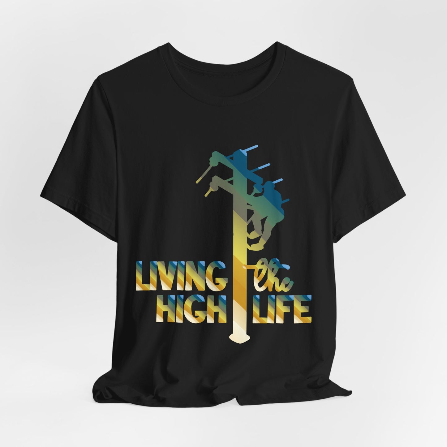 Lineman T-shirt - living the high life - colored chrome
