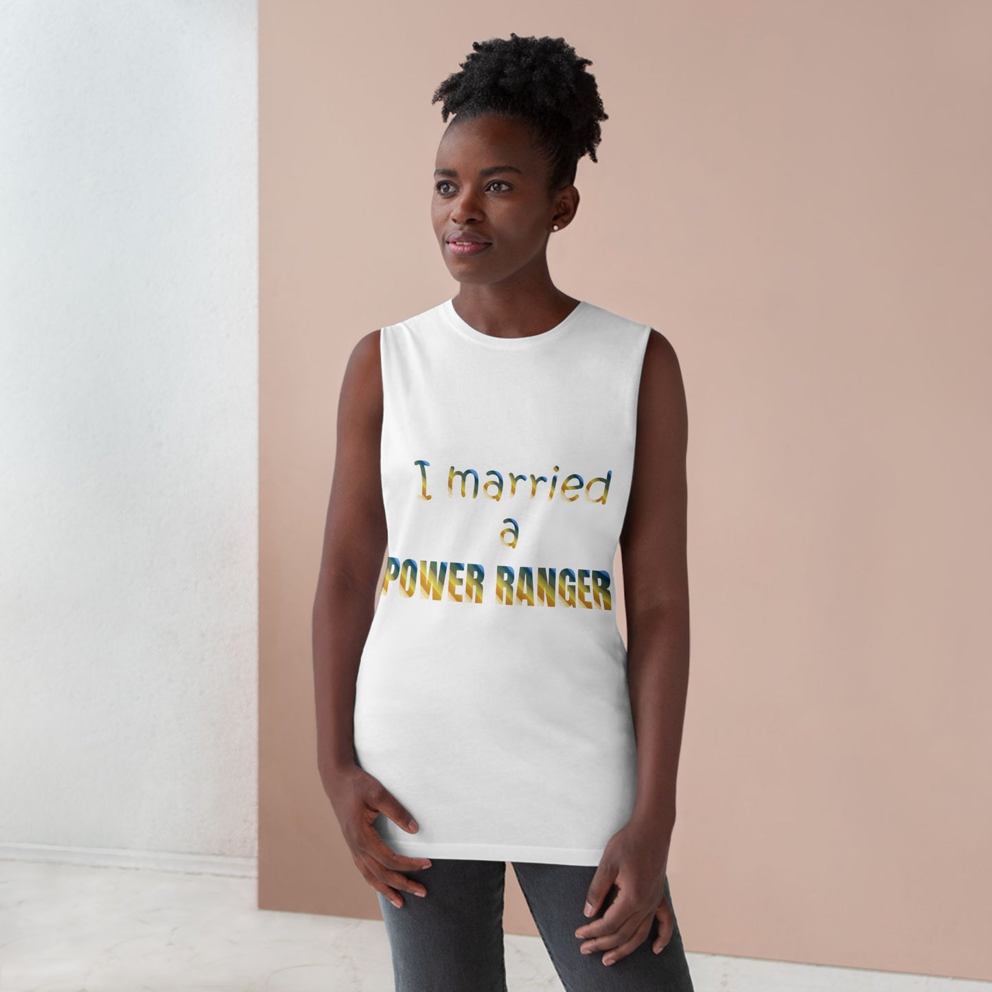 Lineman Tank - Married a Power Ranger colored chrome