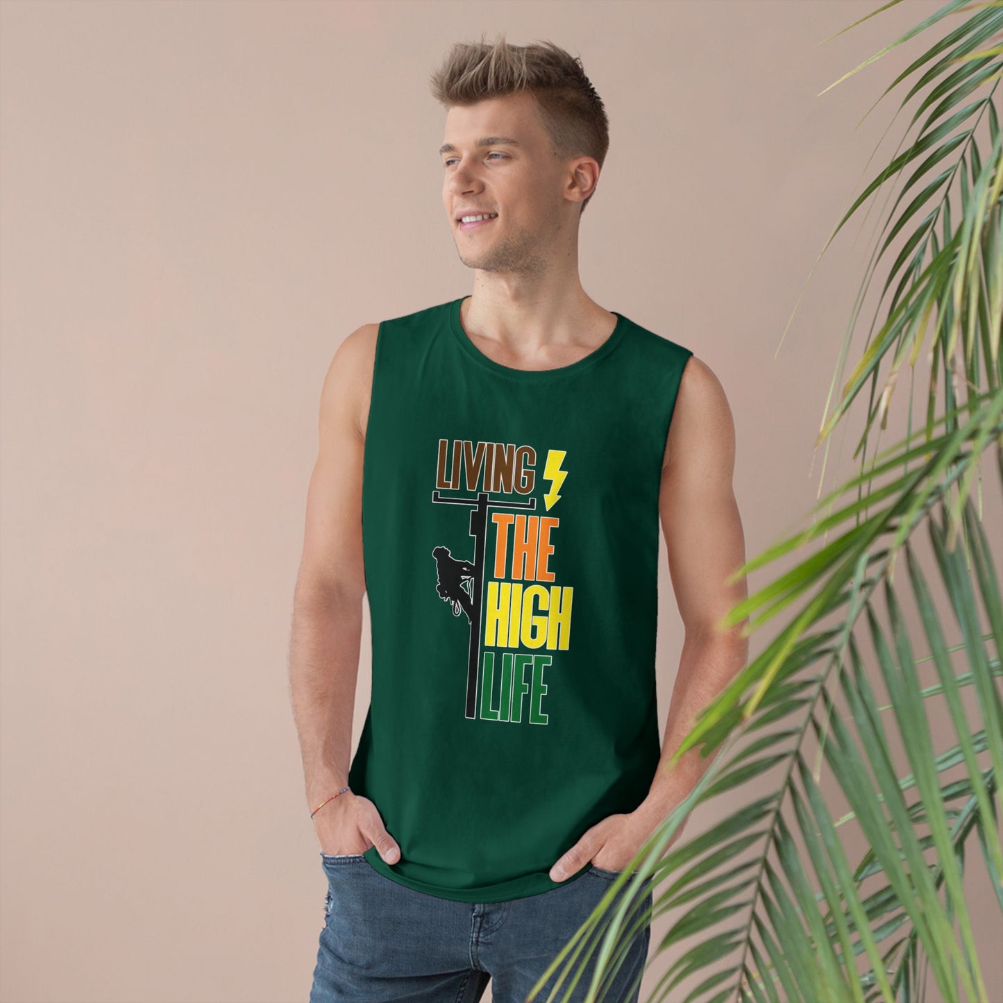 Lineman Tank - Living The High Life-color