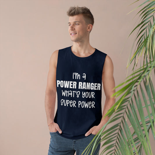 Lineman Tank - power ranger super power white
