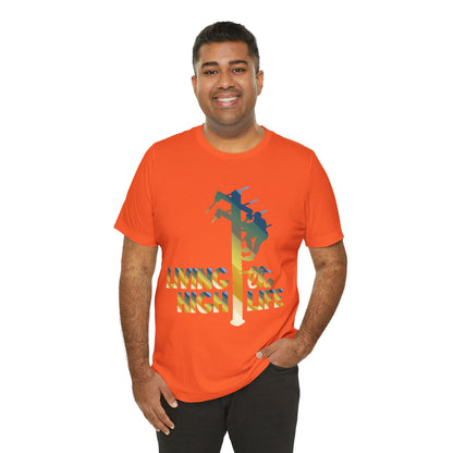 Lineman T-shirt - living the high life - colored chrome