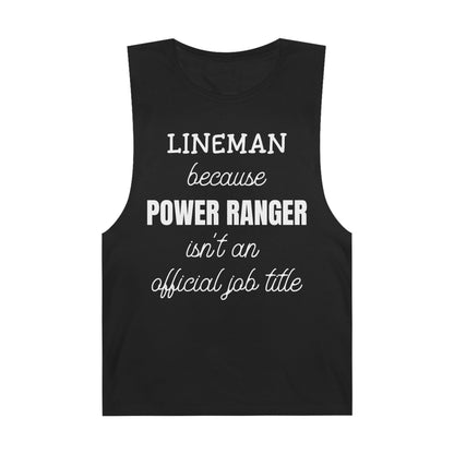 Lineman Tank - Power Ranger job title white