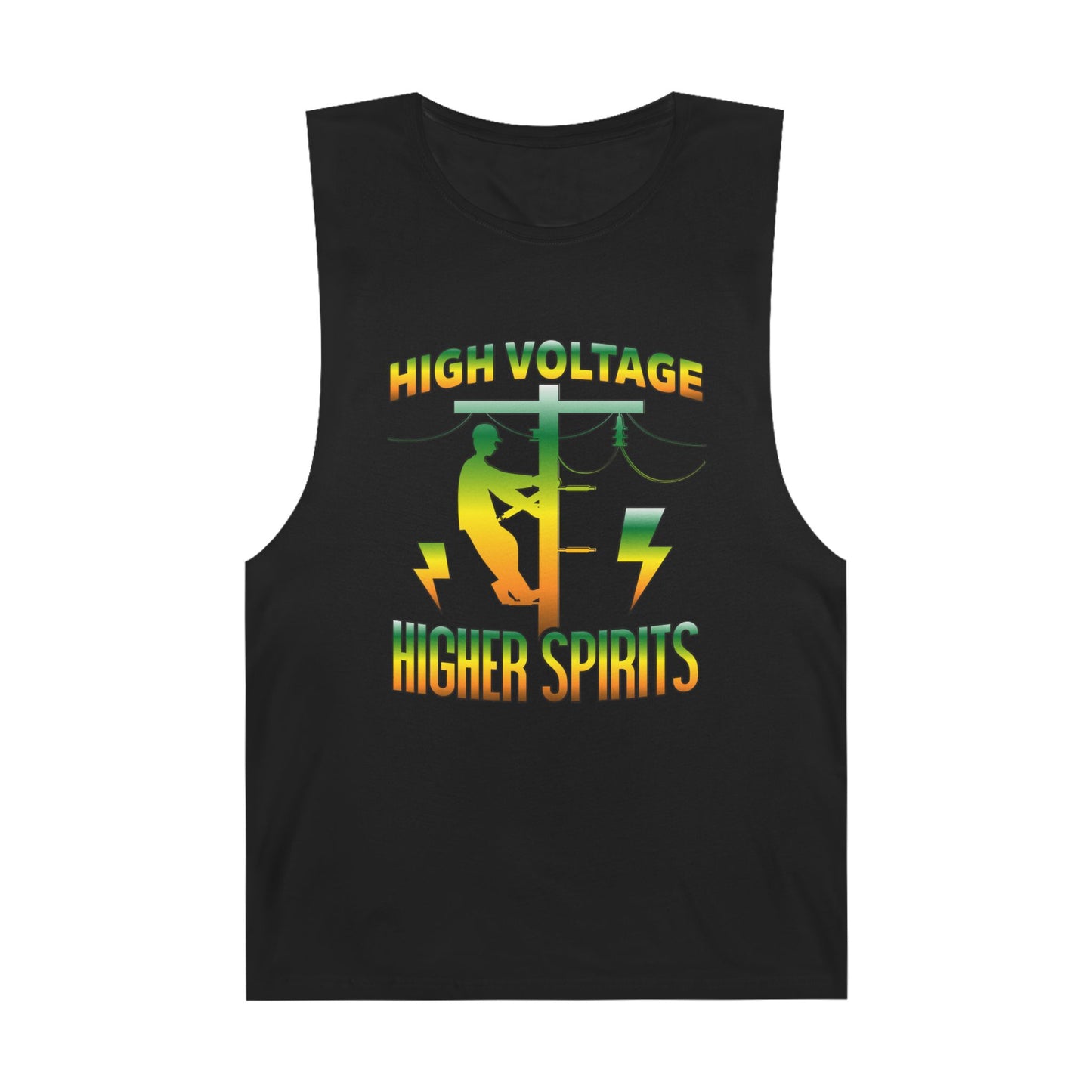 Lineman Tank - High Voltage Higher Spirits-gradient