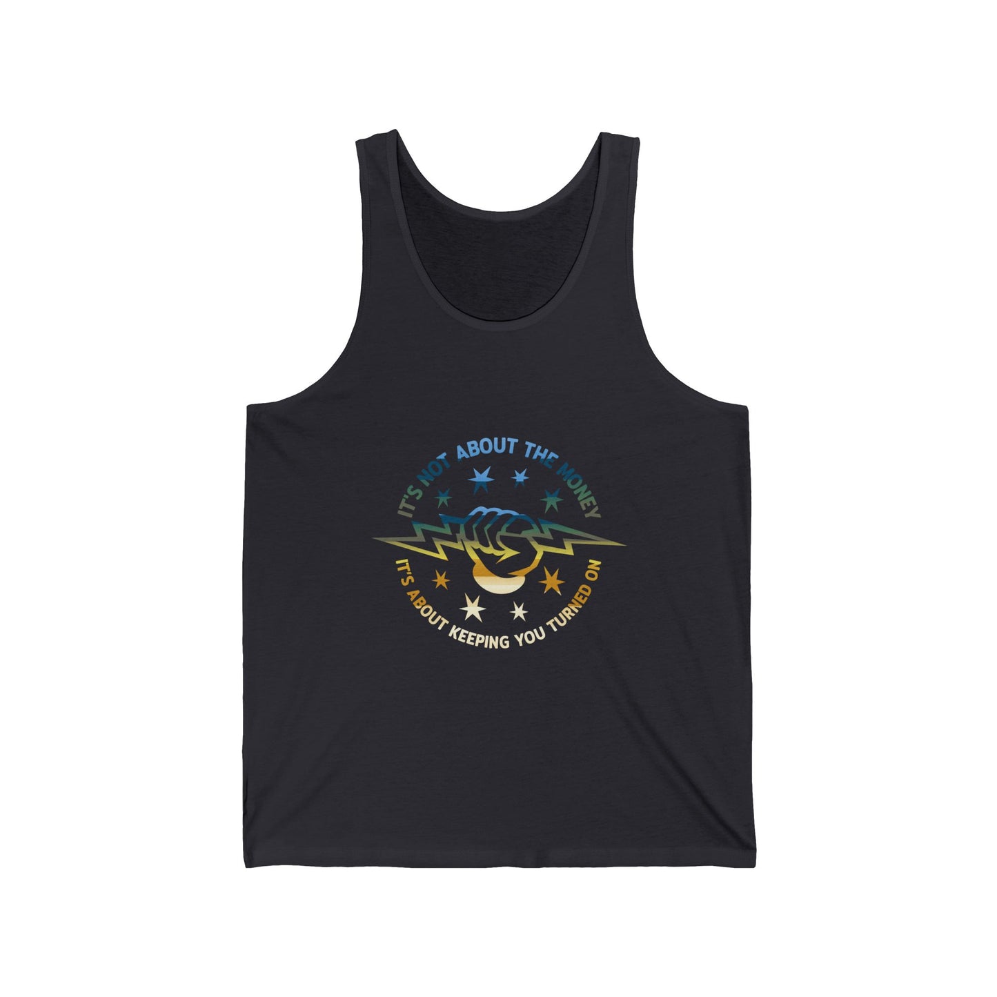 Lineman Tank - Its Not About The Money-colored chrome