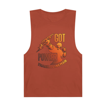 Lineman Tank - Got Power Thank A Lineman - sky 24