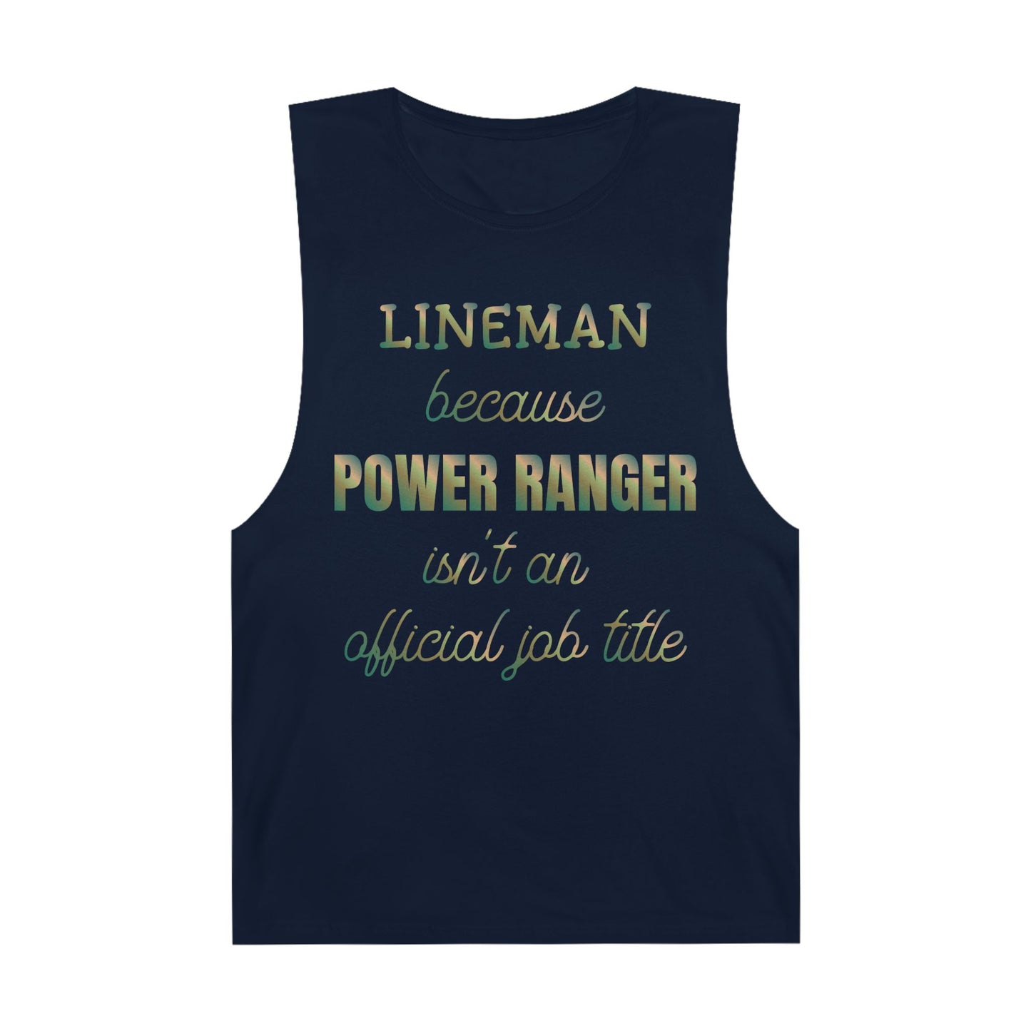Lineman Tank - Power Ranger job title copper patina