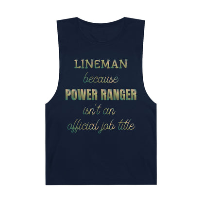 Lineman Tank - Power Ranger job title copper patina