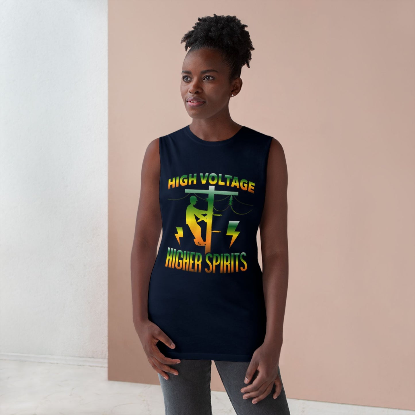 Lineman Tank - High Voltage Higher Spirits-gradient