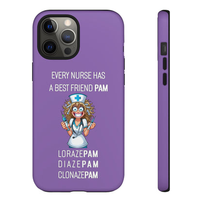 Nurse iPhone Tough Case - Every Nurse Has a Friend Named PAM Design (4) - Light Purple