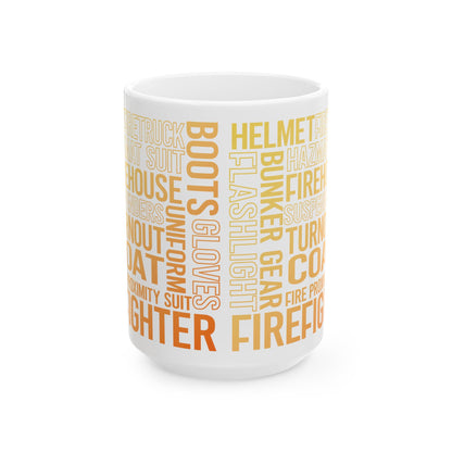 Fire Figther Subway Art color Mug, (11oz, 15oz)