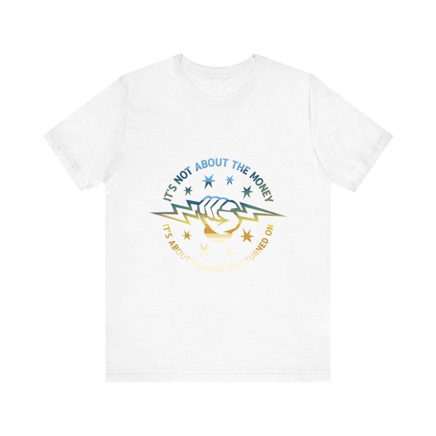 Lineman T-shirt - Its Not About The Money-colored chrome