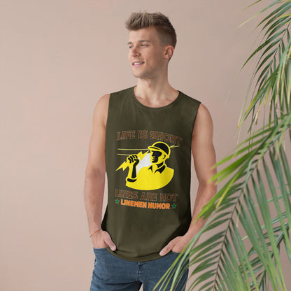 Lineman Tank - Life Is Short Lines Are Not-color