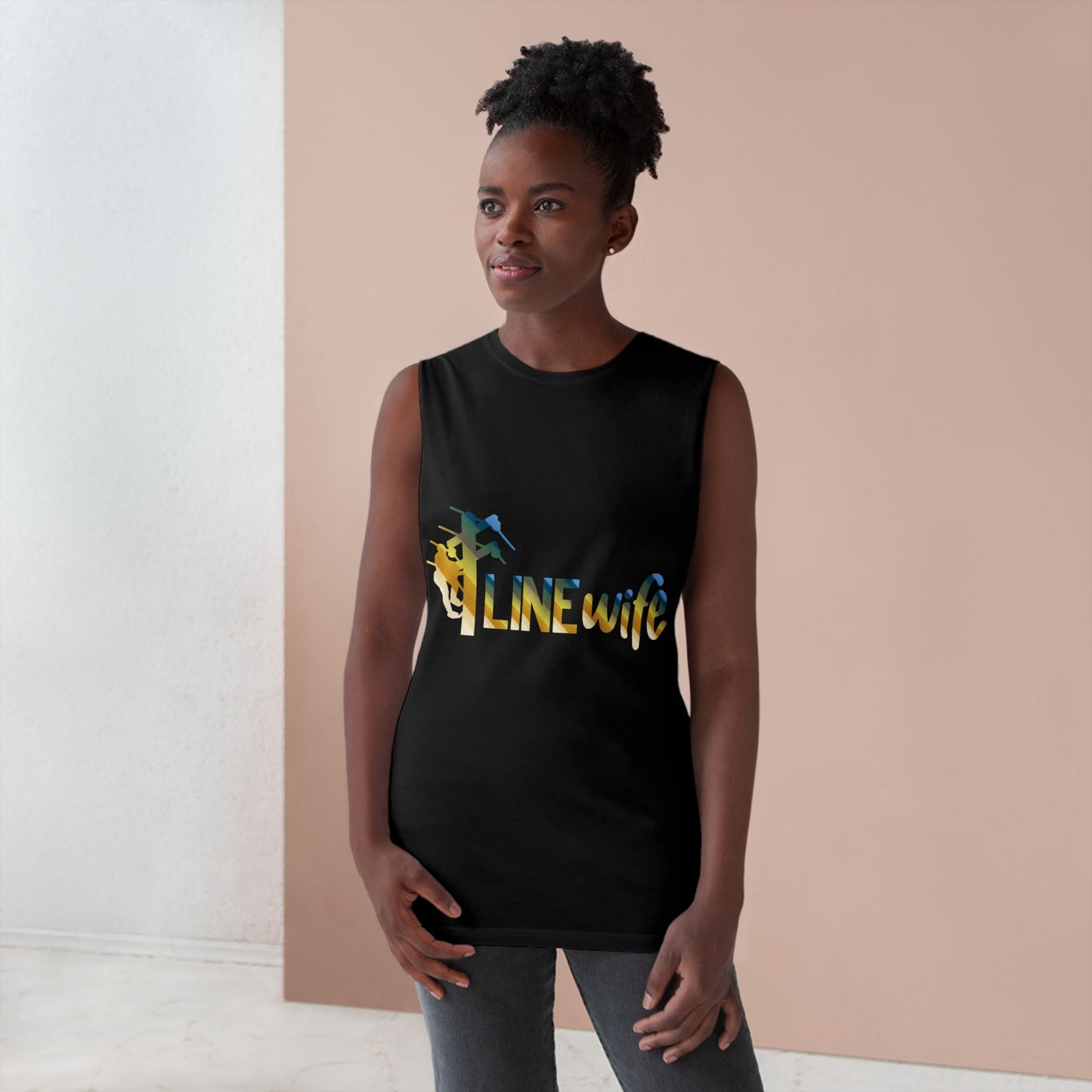 Lineman Tank - lineman-wife colored chrome