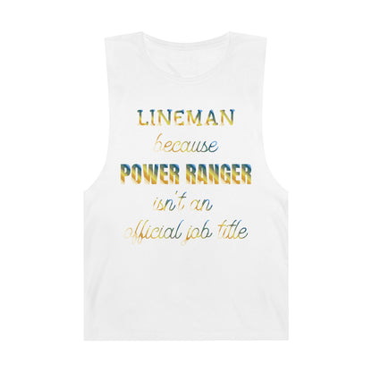 Lineman Tank - Power Ranger job title colored chrome