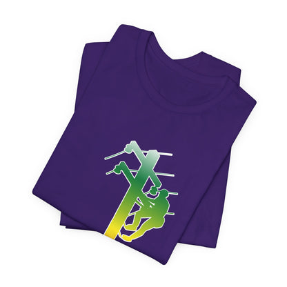 Lineman T-shirt - living the high life - gradient