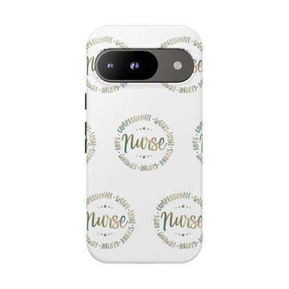 Google Pixel Tough Case - Nurse Circle  - White