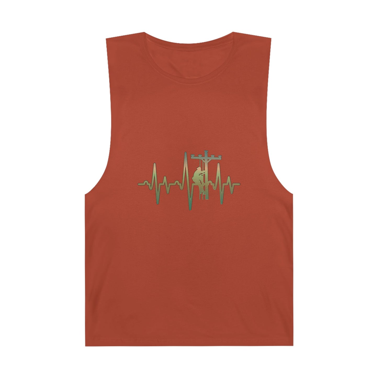 Lineman Tank - Lineman Heartbeat - copper patina