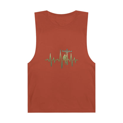 Lineman Tank - Lineman Heartbeat - copper patina