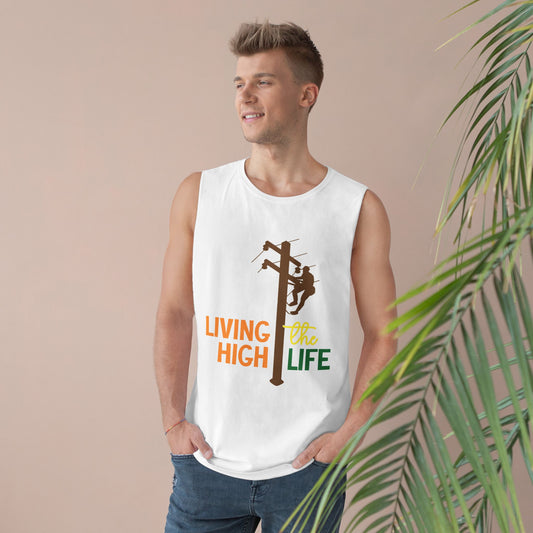 Lineman Tank - living the high life - color