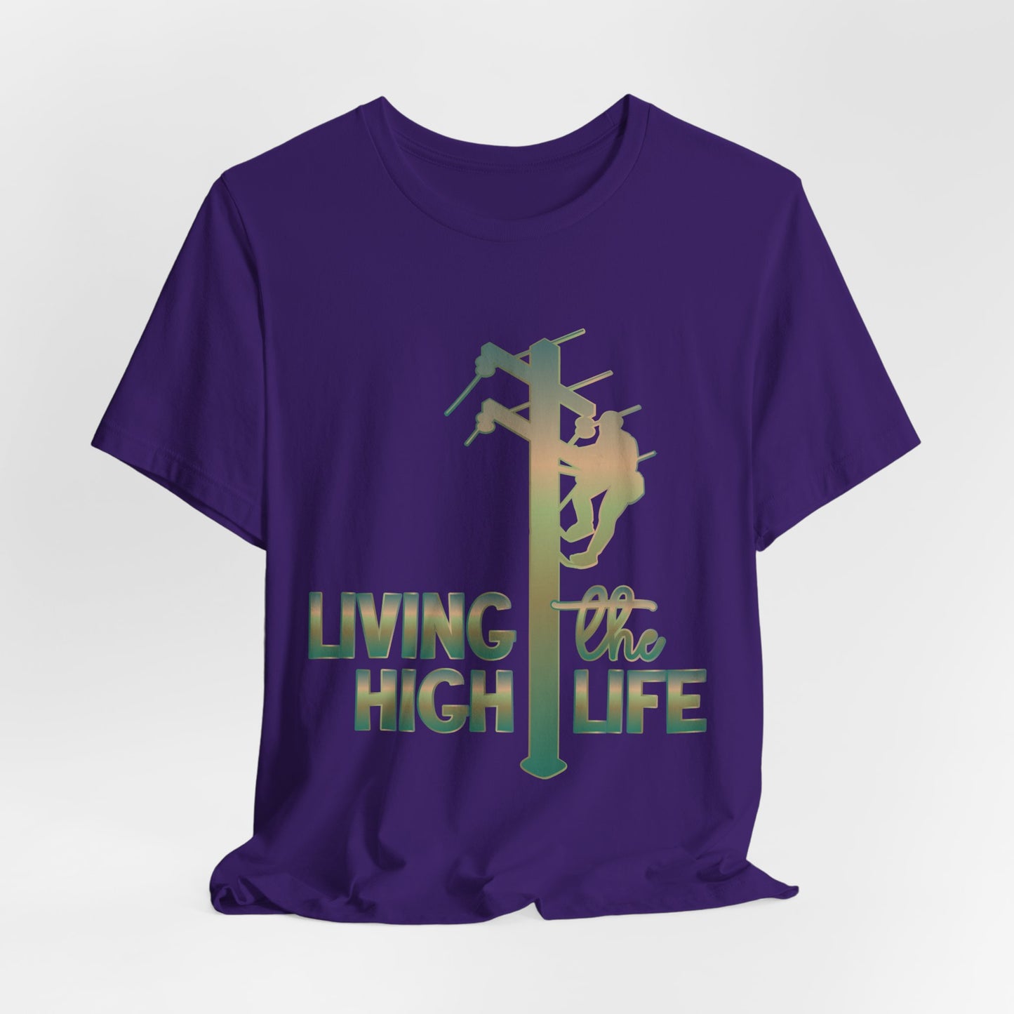 Lineman T-shirt - living the high life - copper patina