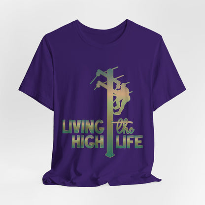 Lineman T-shirt - living the high life - copper patina
