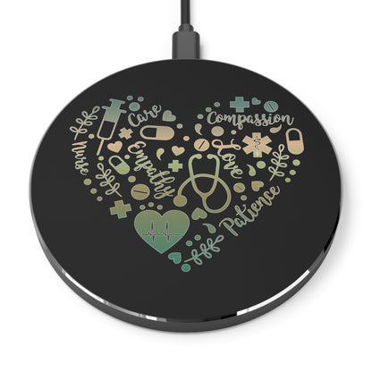 Nurse Heart Wireless Charger | Fast Charging Pad for Healthcare Professionals