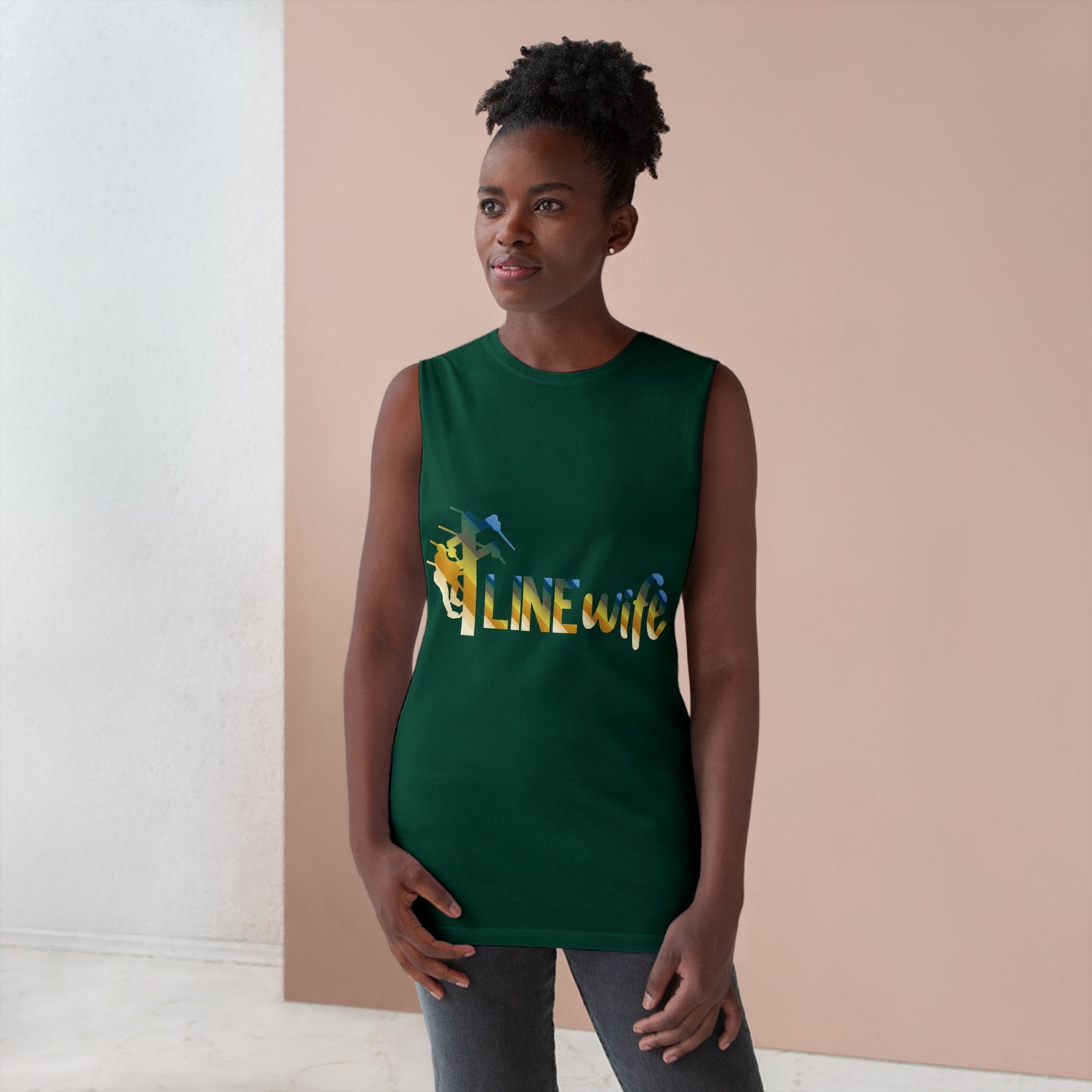 Lineman Tank - lineman-wife colored chrome