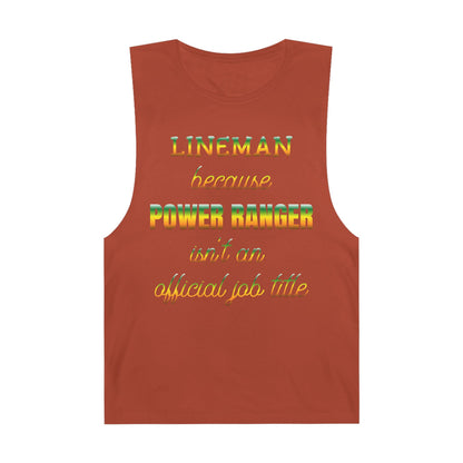 Lineman Tank - Power Ranger job title gradient