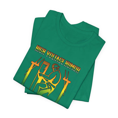 Lineman T-shirt - High Voltage Humor Shockingly Good Lines-gradient