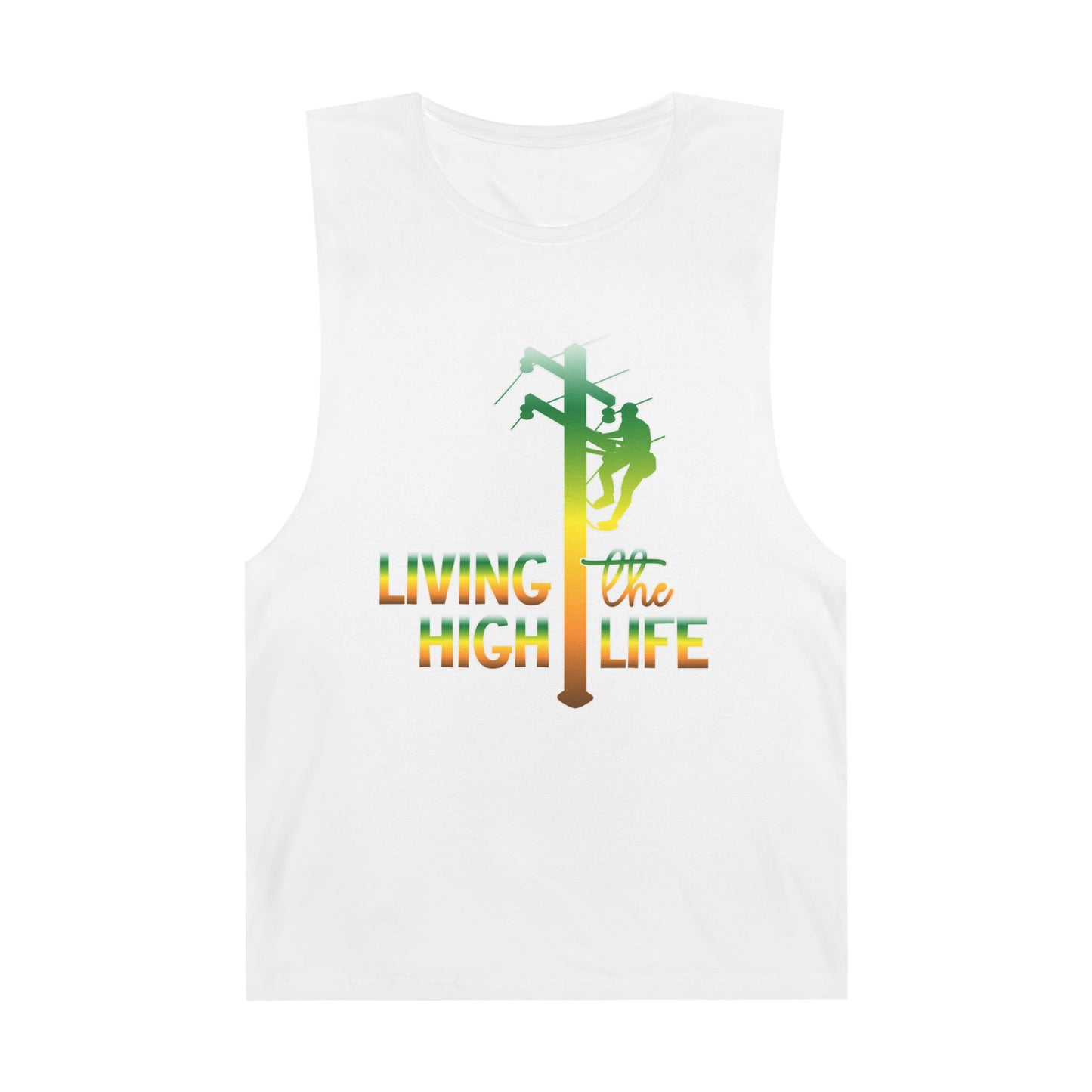 Lineman Tank - living the high life - gradient