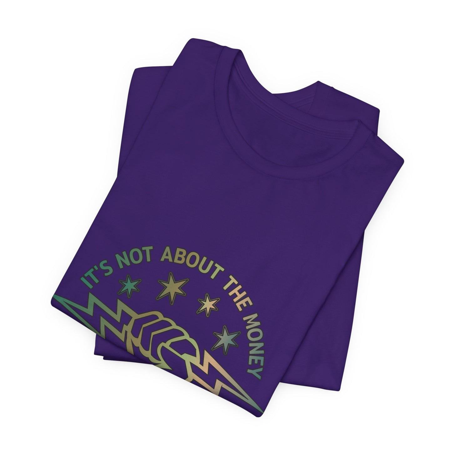 Lineman T-shirt - Its Not About The Money-copper patina