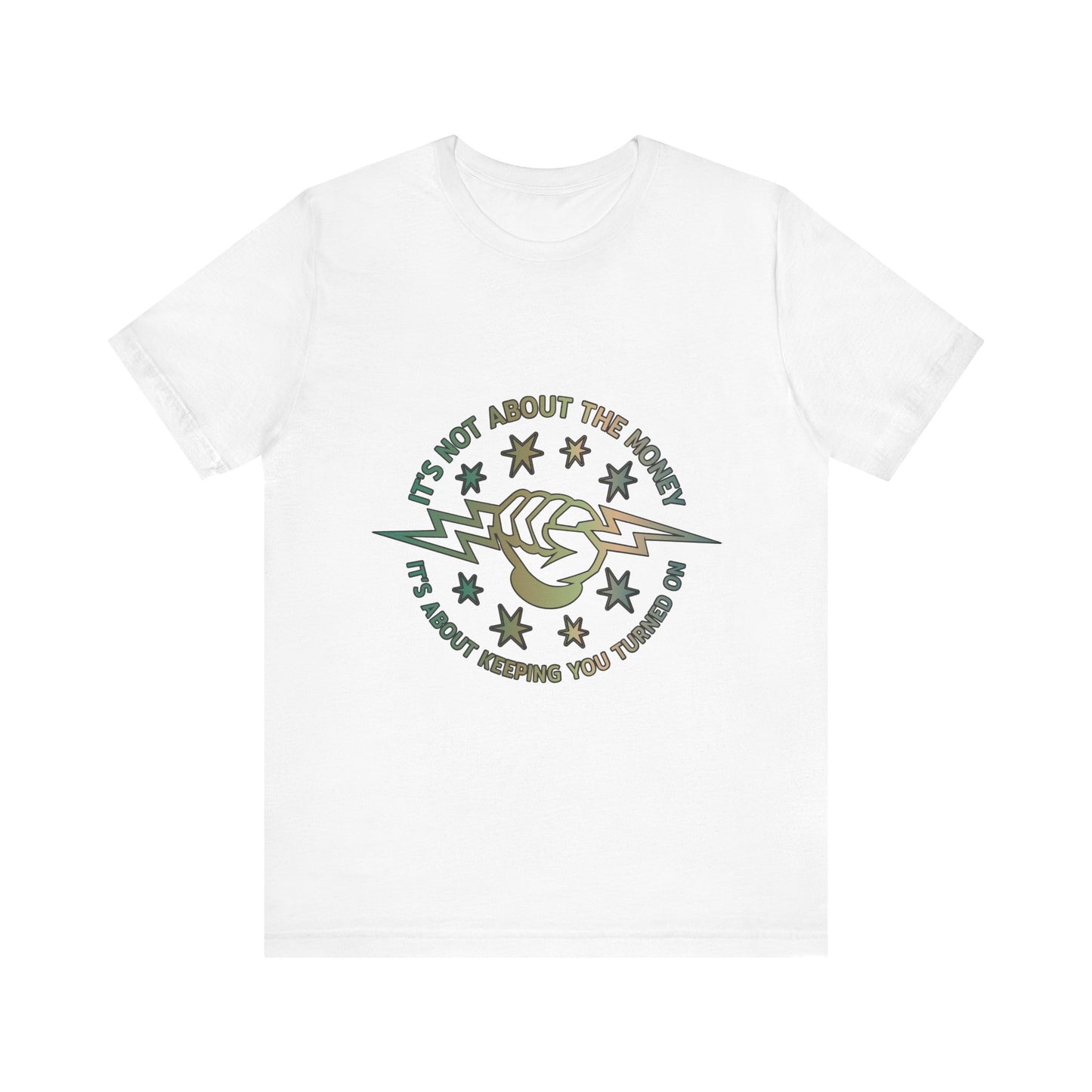 Lineman T-shirt - Its Not About The Money-copper patina