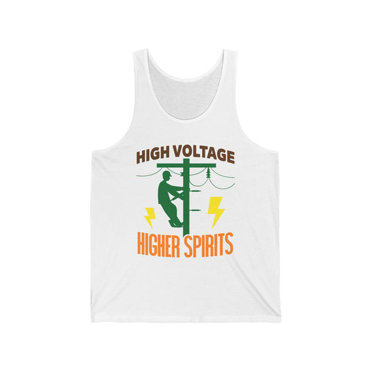 Lineman Tank - High Voltage Higher Spirits-color
