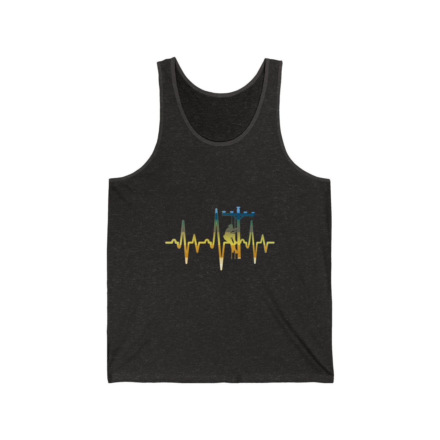 Lineman Tank - Lineman Heartbeat - colored chrome